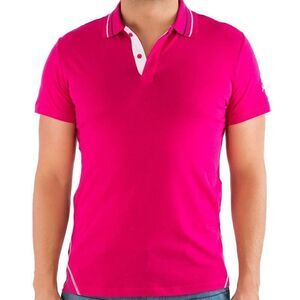 New Just Cavalli XXS / 44 Men Classic Polo Pink T-Shirt Button-up Collar Top